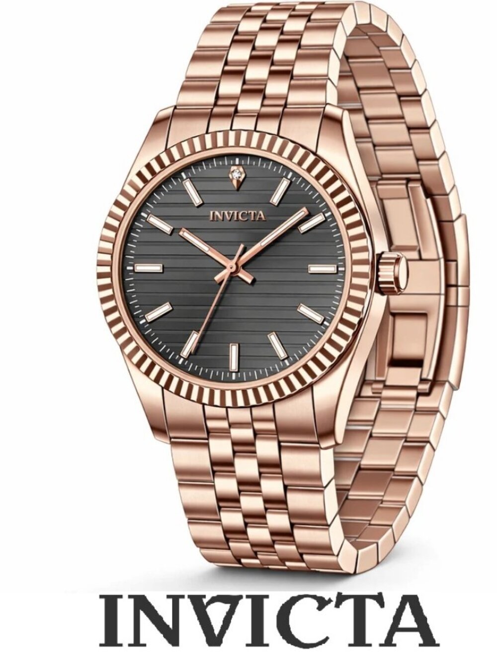 $199 Invicta Celestial Somerset Men's Rose Gold Charcoal 36mm Quartz Watch NIB